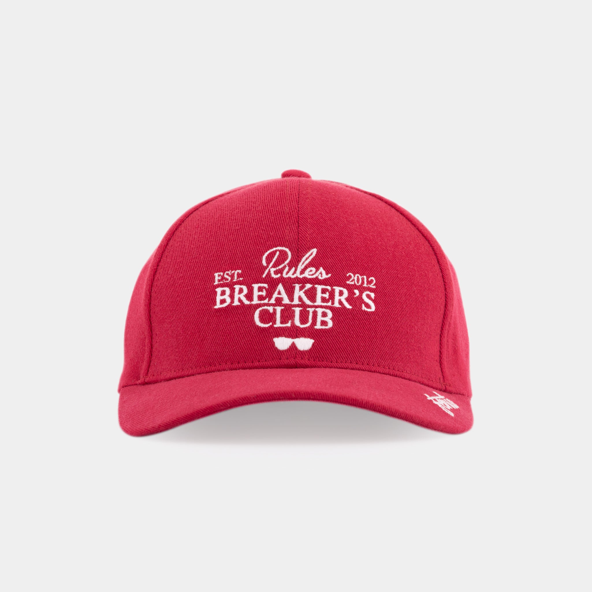 Gorra Rules Breakers roja – estilo clásico de béisbol con ajuste cómodo